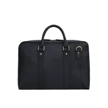ROCKCOW Black Genuine Leather Briefcase, Messenger Bag, Laptop Bag, Men’s Handbag D007