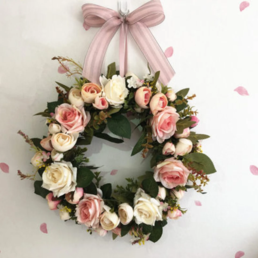 Silk Artificial Flowers Wreaths Artificial Garland For Wedding Decoration Door Home Party Decor Perfect Quality - Цвет: 10