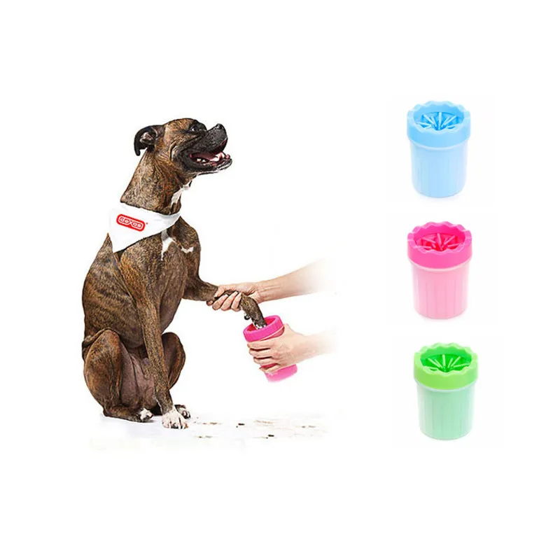

Pet Cats Dogs Foot Clean Cup For Dogs Cats Cleaning Tool Soft Plastic Washing Brush Paw Washer Pet Accessories for Dog