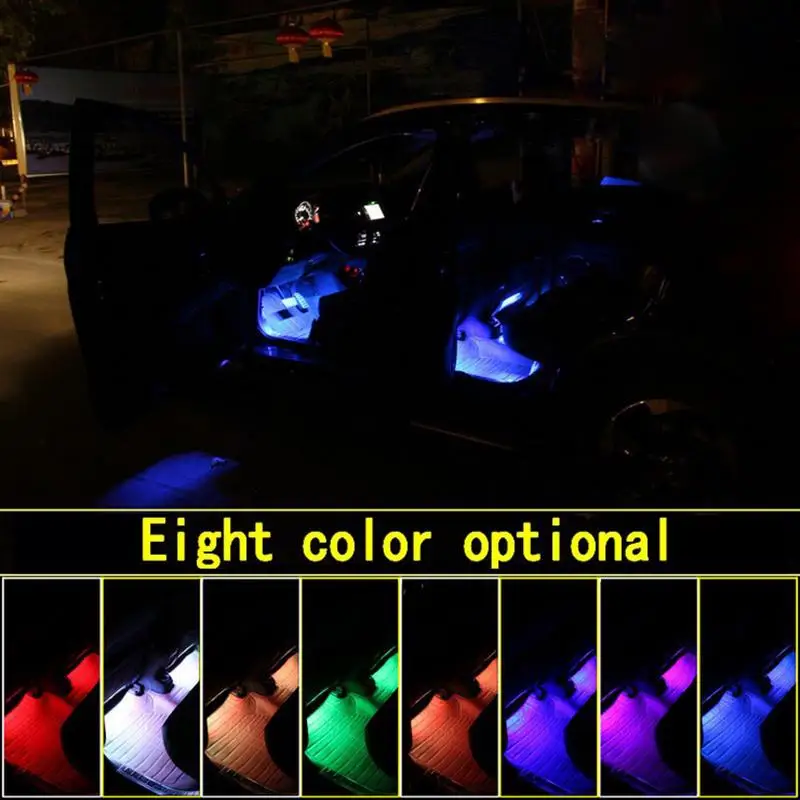 Автомобильный Стайлинг DC 12 В 4в1 пульт дистанционного управления RGB беспроводной контроль автомобиля грузовика 9 светодиодный неоновый интерьерный светильник лампа полоса струнный светильник s