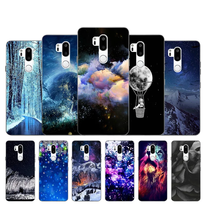 

6.1 inch for LG G7 Soft Slim TPU Phone Cases for LG G7 ThinQ Clear Silicone Gel Back Covers for LG G710 Snowflake Printing Coque