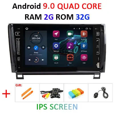 " ips DSP 4G 64G Android 9,0 2 DIN Автомобильный мультимедийный плеер для Toyota Sequoia Tundra Радио стерео Авто Аудио навигация без DVD - Цвет: 9.0 2G 32G IPS
