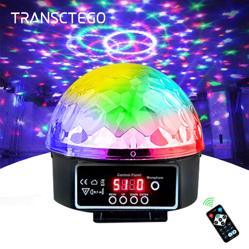 Koop Stage Lamp Led Disco Licht Laser 9 Kleuren 21 Modi DMX DJ Sound Partij Licht Kerst Projector Soundlights Led Disco bal Licht