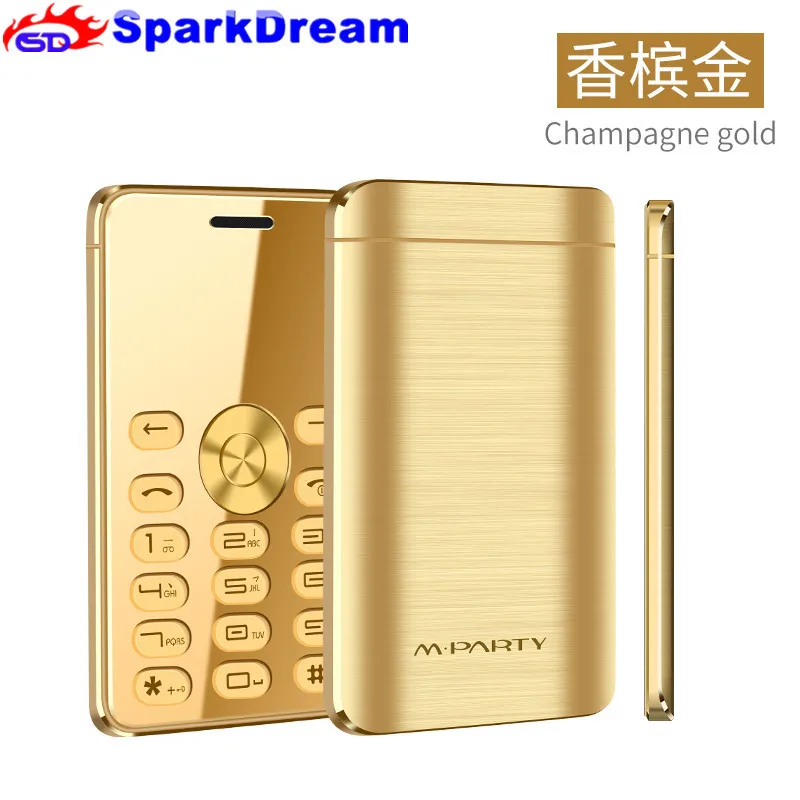 MPARTY C555B Роскошный мини телефон супер ультратонких карты роскошный MP3 Bluetooth 1 3