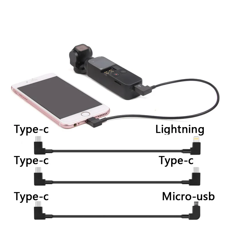 Anbee 11.8 inch OTG Cable Data Cord Wire Compatible with DJI Osmo Pocket Handheld Gimbal Camera iOS/Micro-USB/Type-C to Type-C Anbee 11.8 inch OTG Cable Data Cord Wire Compatible with DJI Osmo Pocket Handheld Gimbal Camera iOS/Micro-USB/Type-C to Type-C