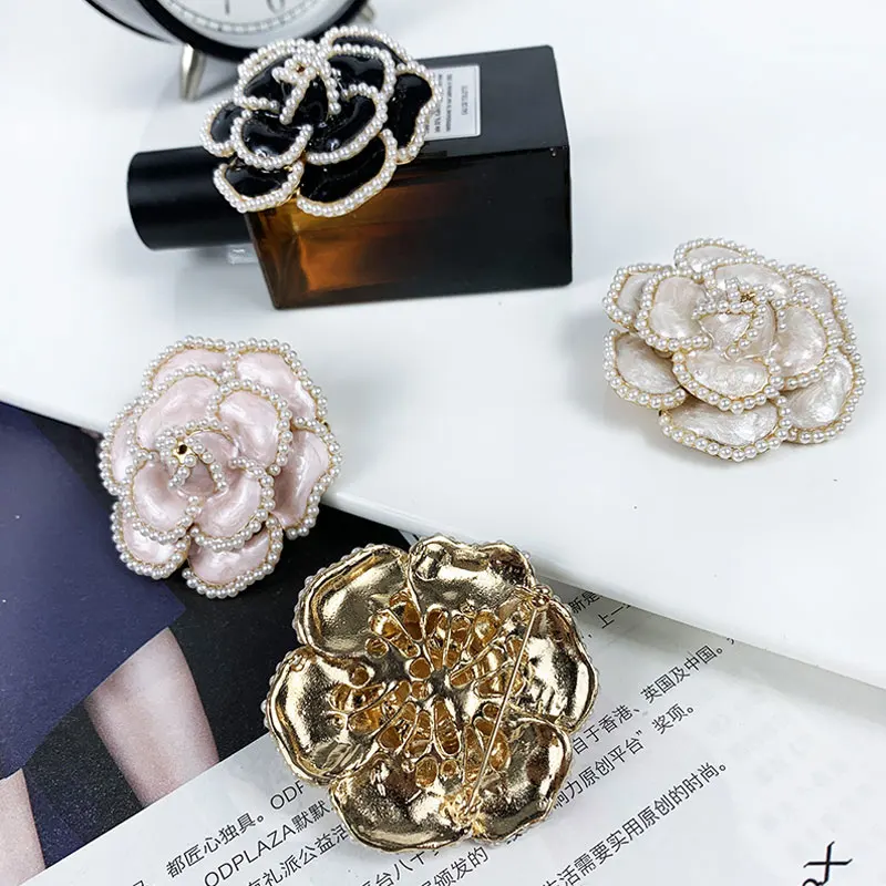 Роскошный бренд дизайн стиль цветы жемчужные булавки броши цветок Broche Broach ювелирные изделия для женщин