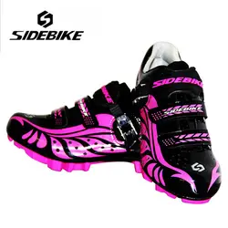 SIDEBIKE Для женщин Вело-обувь открытый MTB Обувь дышащий горный велосипед Велосипедный Спорт Обувь Zapatillas Ciclismo сверхлегкий MTB Обувь