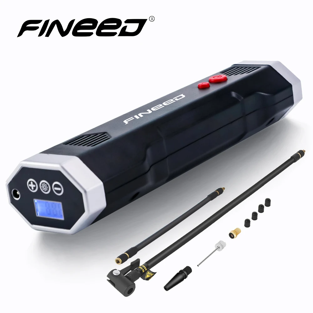 Fineed 12V air compressor car tyre inflator mini portable electric auto