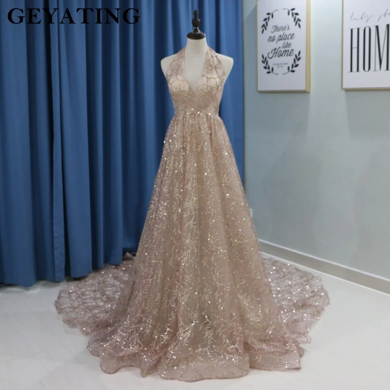 rose gold and champagne bridesmaid dresses