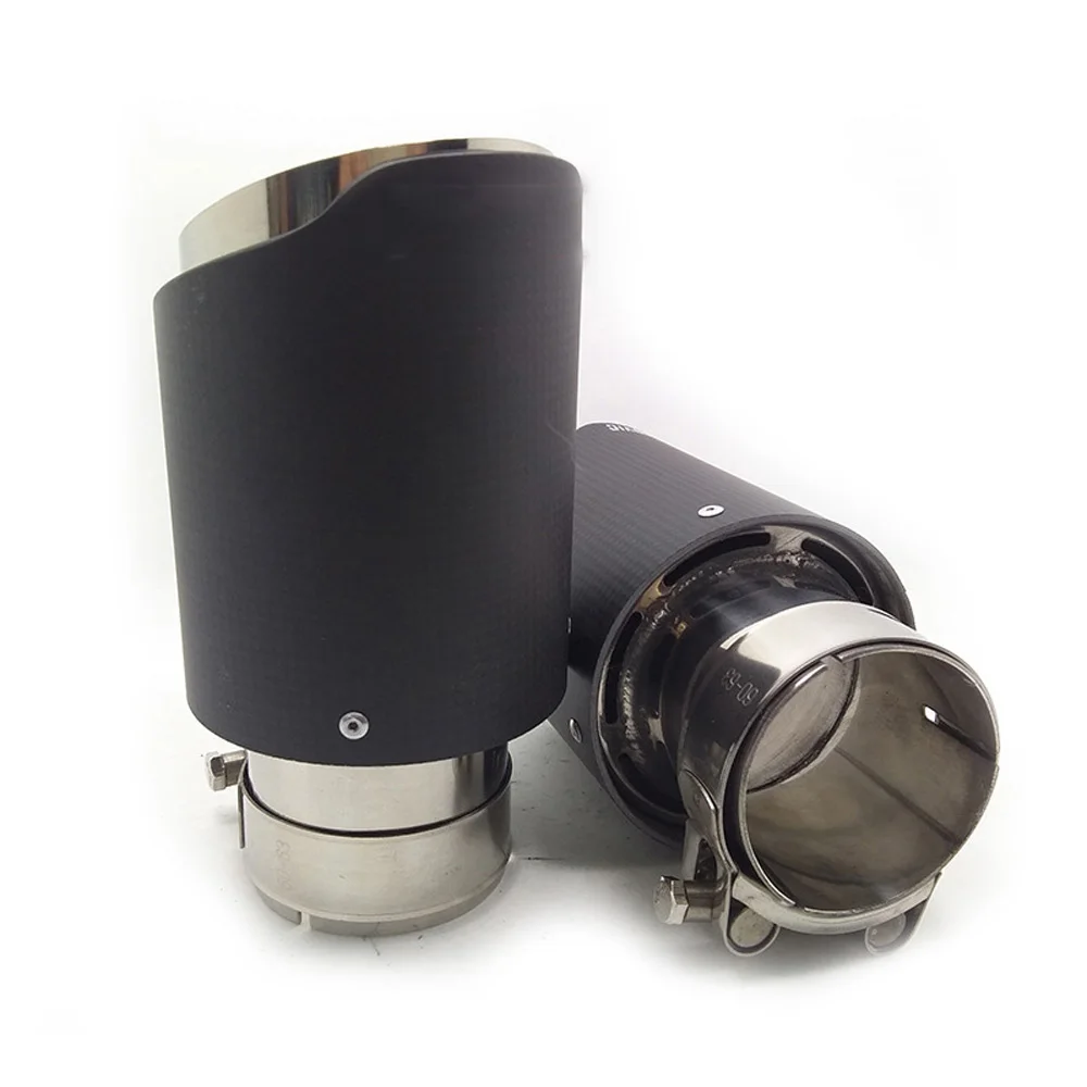 

Real Carbon Fiber Exhaust Pipe Muffler End Tip Glossy 63mm-89mm Accessories Fashion Brand New