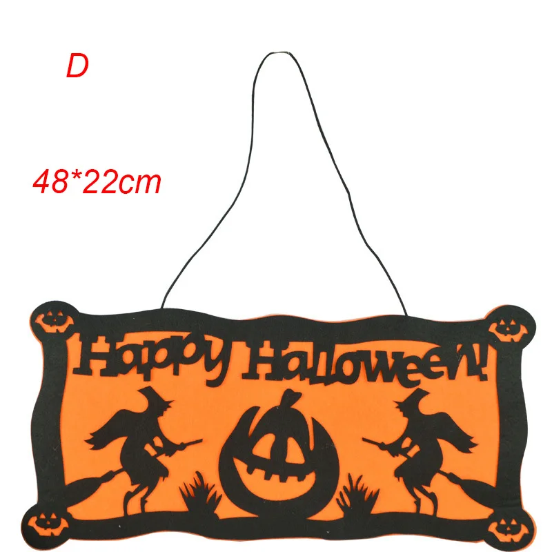 Halloween Decoration Happy Halloween Hanging Pumpkin Hangtag for Window Door Home Decoration - Цвет: D