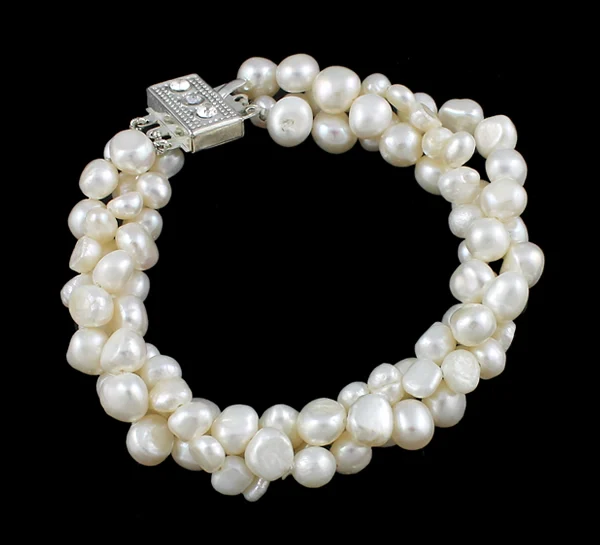 YYW Freshwater Cultured Pearl Bracelet,Jewelry For Men, Freshwater Pearl, brass box clasp, natural