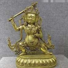 USPS в США S3412 Тибет Бронза Медь 24 К Золото Золоченой Фигурой Будды Махакалы Дхармапала Acalanatha