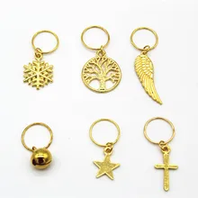 5 шт./упак. золотые подвески коса для волос Dread Dreadlock бусины зажимы манжеты кольца ювелирные изделия Аксессуары для дредов различных 6 стилей