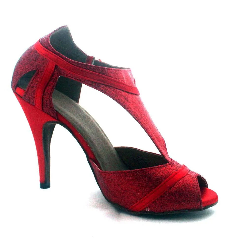 Женская обувь для латинских бальных танцев, Женская Праздничная обувь для сальсы, танцевальная обувь для танго, самбы, мягкая подошва, высокий каблук 10 см, 1805