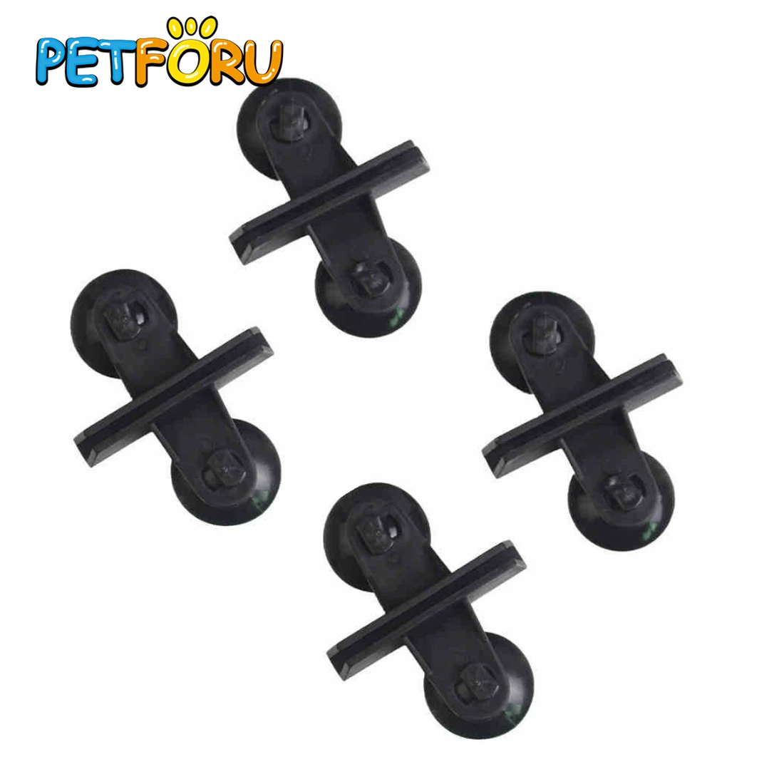 

PETFORU 4Pcs Fish Tank Sucker Partition Clip Isolation Board Glass Pane Clamp for Aquarium - Black