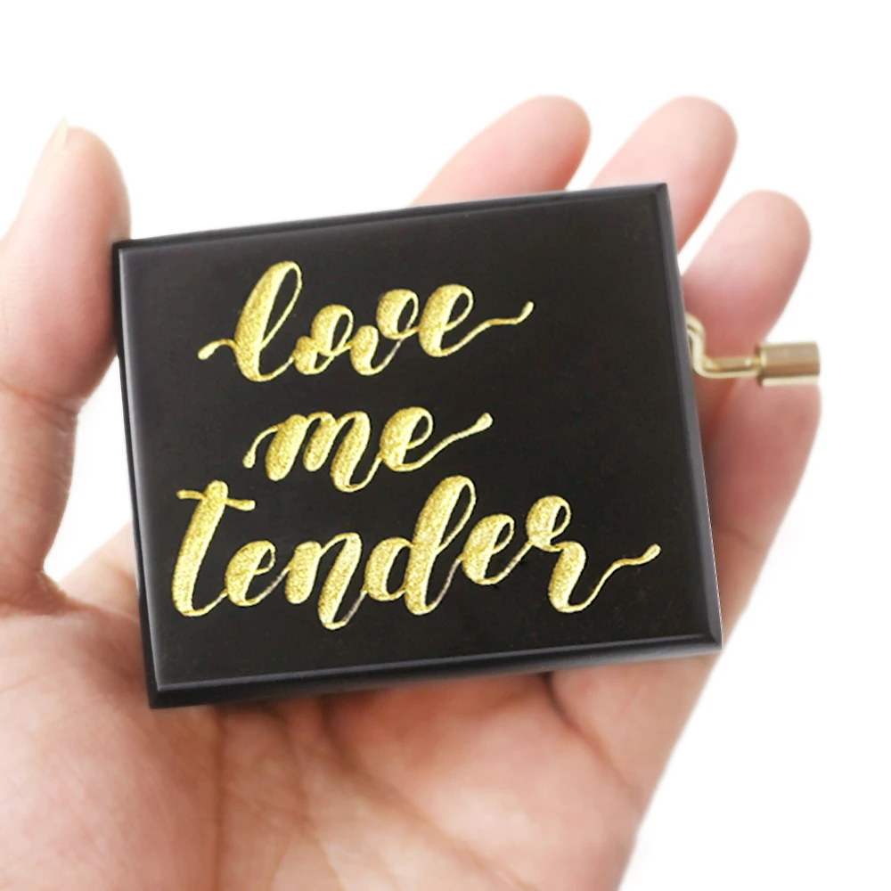 

Sinzyo Carved wooden hand crank Love me tender Musical Box Wood Carved Mechanism Gift For Christmas Valentine's day, Birthday