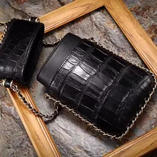 Натуральная крокодиловая кожа, Женский Чехол для мобильного телефона, маленькая сумка через плечо с ремешком