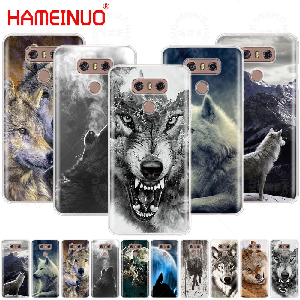 

wolf animal case phone cover for LG G7 thinQ Q6 G6 MINI G5 K10 K4 K8 2017 2016 X POWER 2 V20 V30 2018