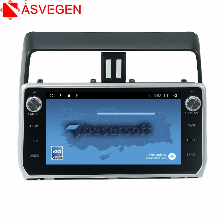 Excellent Asvegen 10 " Android 7.1 HD Otca Core Car Vedio Player Navigation Stereo Multimedia Player Auto  Radio For Toyota Prado New 2018 0