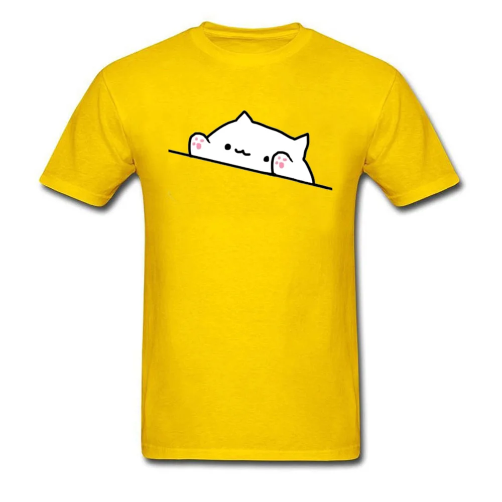 Bongo Cat Meme 10620 Hip Hop Short Sleeve Printing T-shirts Cotton Fabric O Neck Men Tops T Shirt Tops & Tees Summer/Fall Bongo Cat Meme 10620 yellow