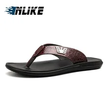 Мужские вьетнамки роскошные кожаные шлепанцы пляжные повседневные сандалии