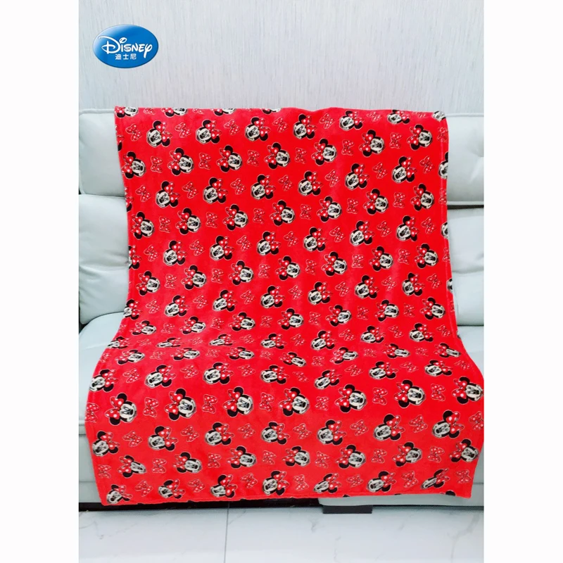 

Disney Red Multi Minnie Mouse Print Thin Lightweight Blanket Throw 90x120cm for Baby Girls Kids on Plane Crib Couch