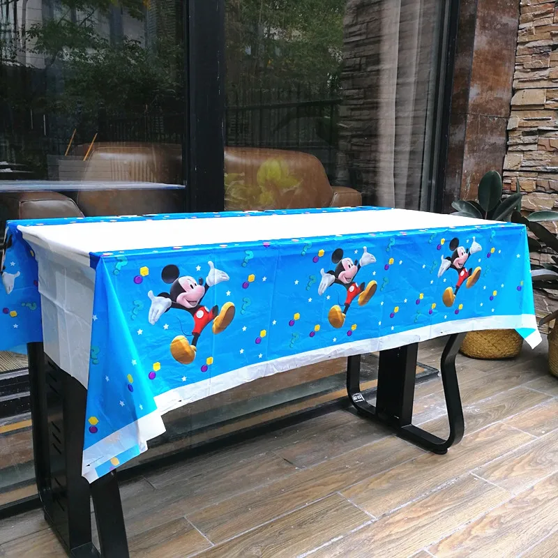 1pc 180*108cm Minne Mickey Mouse Disposable Table Cloth Cartoon Cover Tablecloth Kid Boy Birthday Party Map Home | Дом и сад