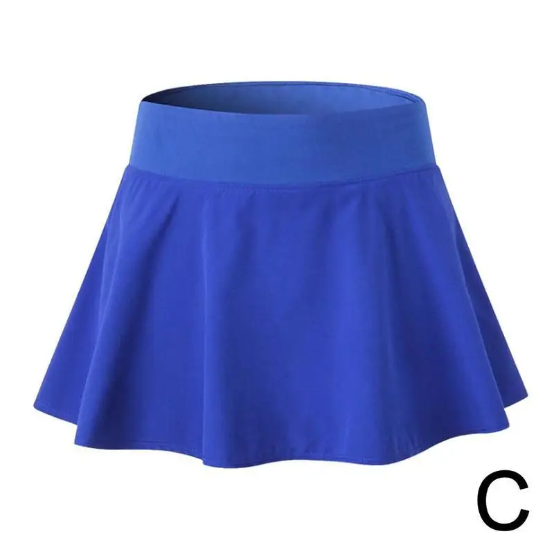 Для женщин Спортивная быстрое высыхание тренировки Короткие Активный теннисные кроссовки Юбка со встроенным шорты Прямая поставка - Цвет: Blue