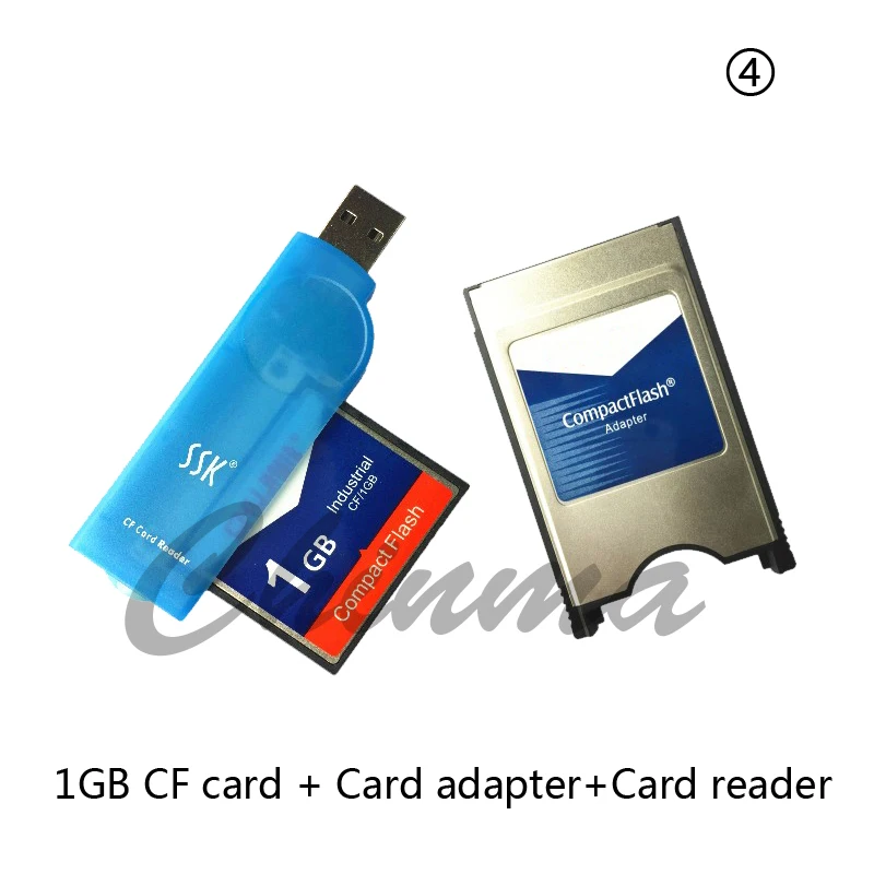 CF карта 1 ГБ для Fanuc Mitsubishi промышленного класса CF карта ЧПУ обрабатывающий центр хранения карты памяти - Цвет: card adapter reader