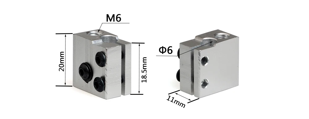 XCR3D 3D-принтеры экструдер Запчасти вулкан V6 hotend большой диаметр сопла 1,75 мм/0,6 0,8 1,0 1,2 мм 12 V/24 V