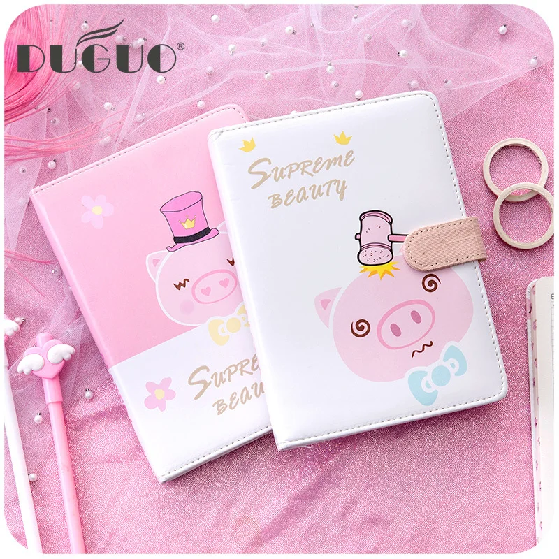 

DUGUO cute stationery cute pig pig notebook hand account cute Korea Japanese simple notebook student with diary book account