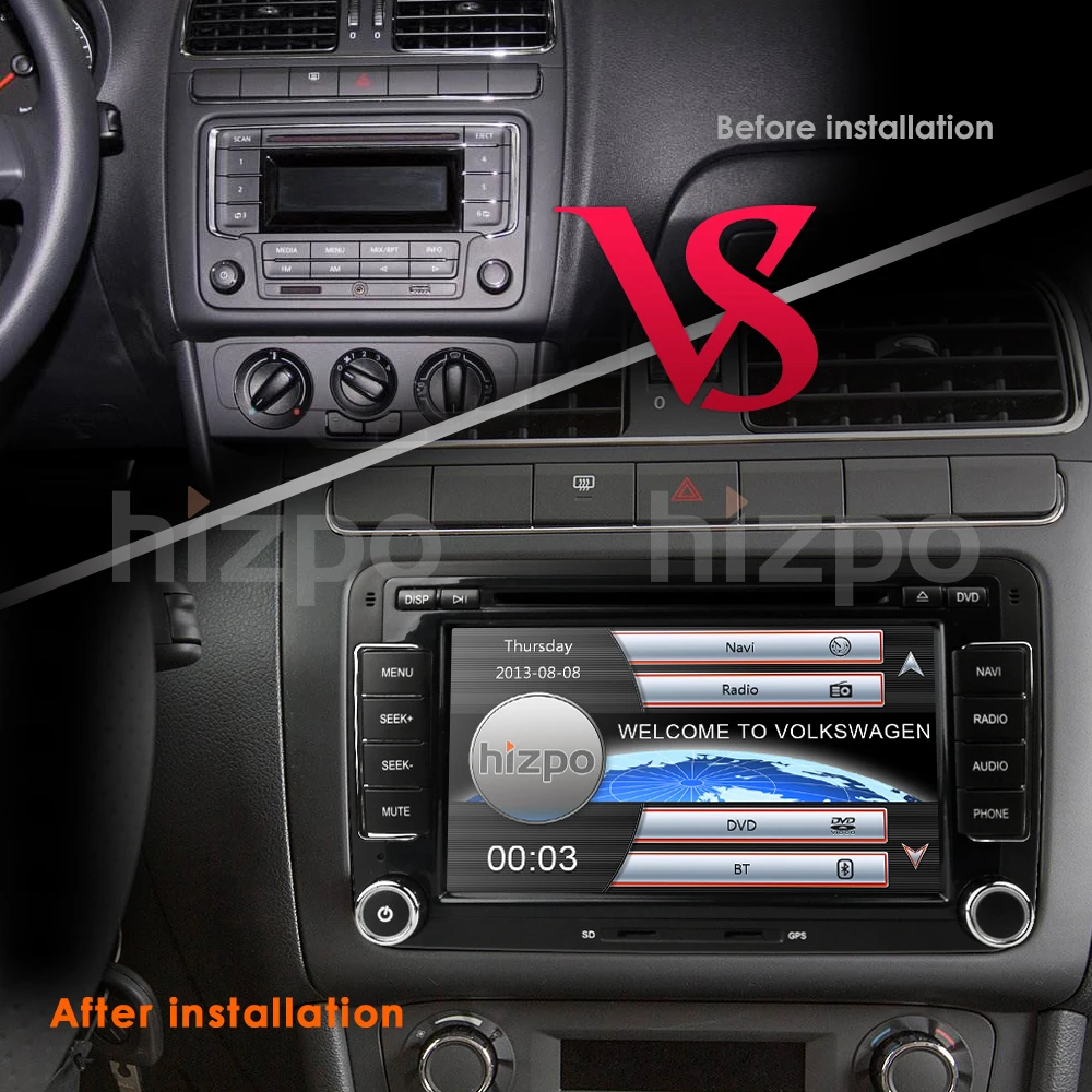 Clearance 7inch 2Din Auto Radio Car DVD Player Gps Stereo for VW Volkswagen SKODA GOLF 5 Golf 6 POLO PASSAT B5 B6 JETTA TIGUAN NAVI CD SWC 7