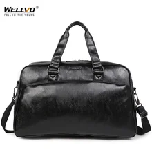 Мужская черная Дорожная сумка, водонепроницаемая кожаная сумка, большая Вместительная дорожная сумка, многофункциональная сумка-тоут, повседневная сумка через плечо, XA213ZC