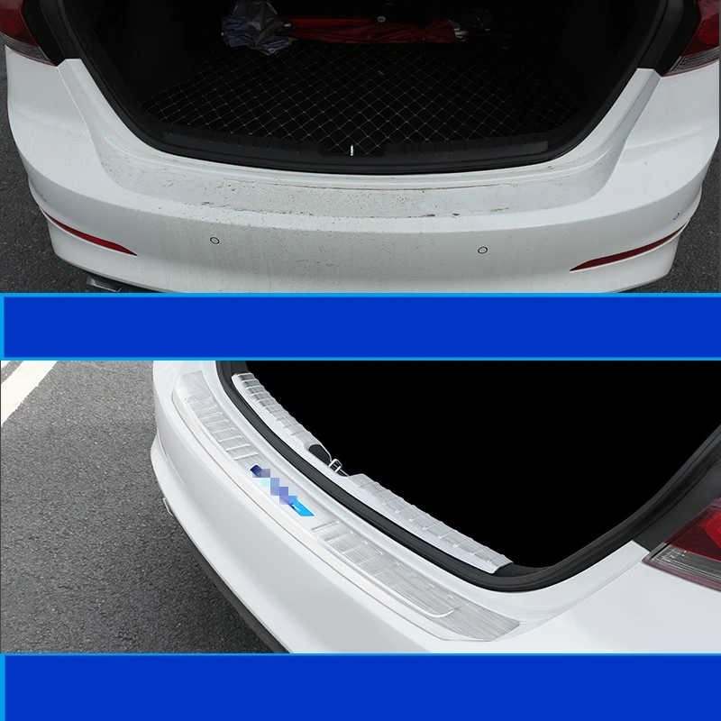 Для hyundai Elantra 2016 2017 2018 нержавеющая сталь наружный/внутренний бампер Накладка для