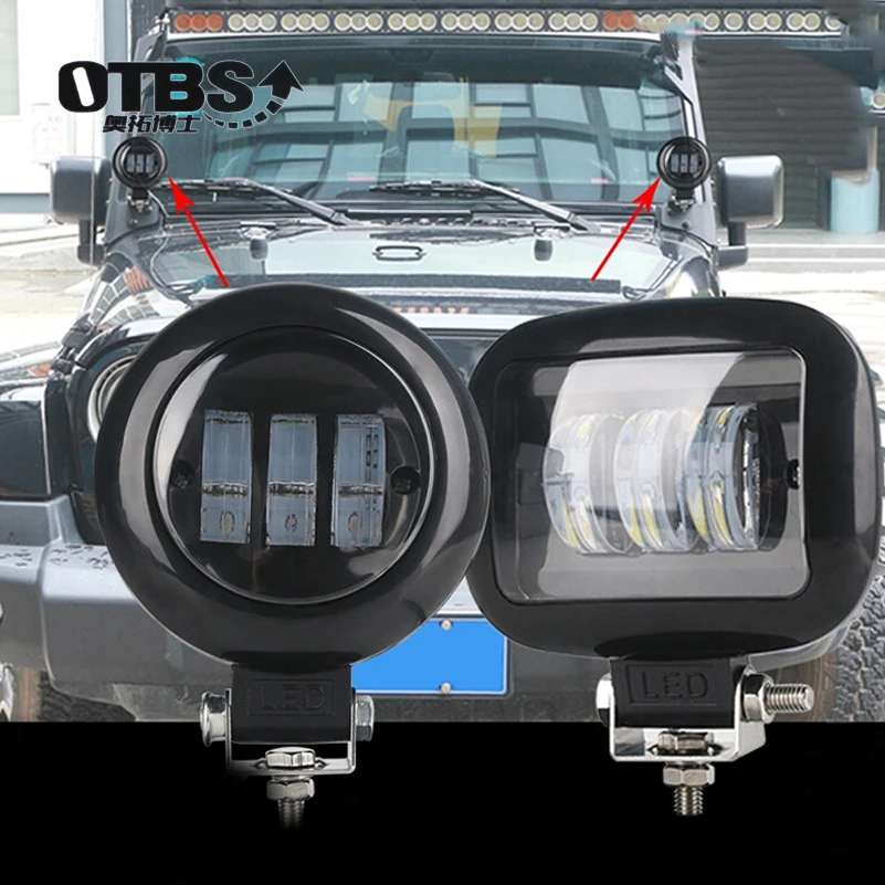 

OTBS 30W Spotlight Fog Light Off Road Vehicles Square Led Work Lamp Car Styling Lamp For SUV Jeep ATV