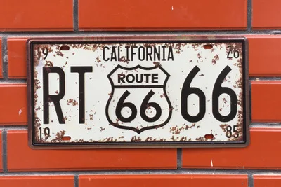 California Route 66 номерной знак для украшения стен Оловянная вывеска винтажный