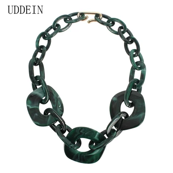 

UDDEIN Fashion Acrylic Gem Necklace For Women Statement Chokers Geometric Necklace & Pendant Wedding Party Jewelry Collar