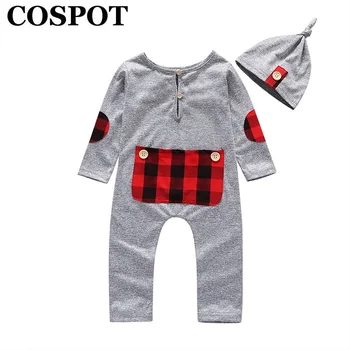 

COSPOT Girls'winter hindgut pants Girls' autumn pants Neonatal vest Fashion pants Girls'Striped Pyjamas + hats 2019 30