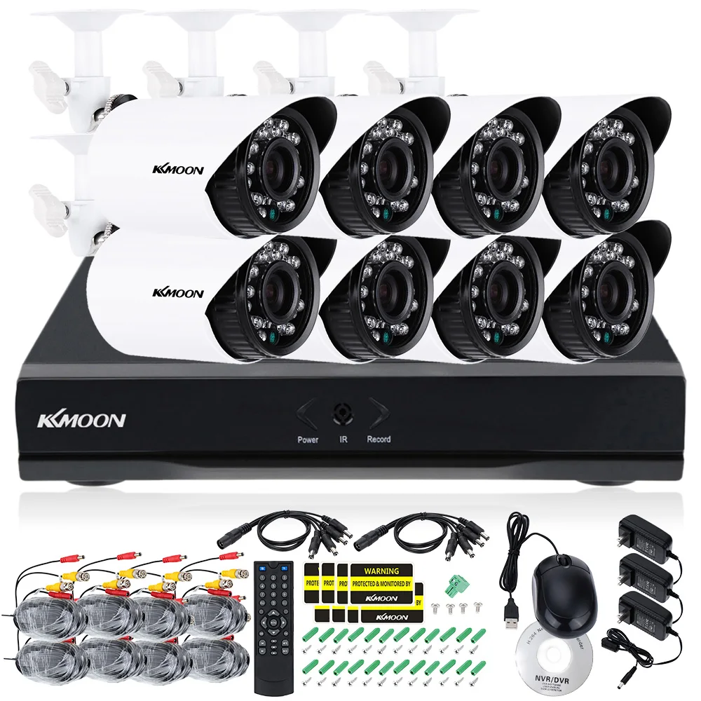 KKmoon 16CH HDMI 960H CCTV DVR With 8pcs 700TVL IR Waterproof CCTV Cameras Home Security System Video Surveillance Kits