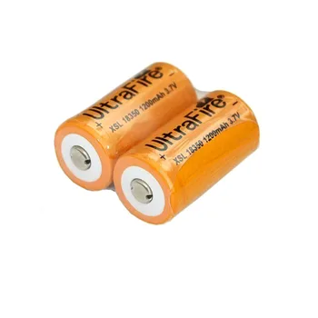 

U-F XSL 18350 1200mAh 3.7V Li-ion Rechargeable Battery Power Source for LED Flashlight (1 pair)