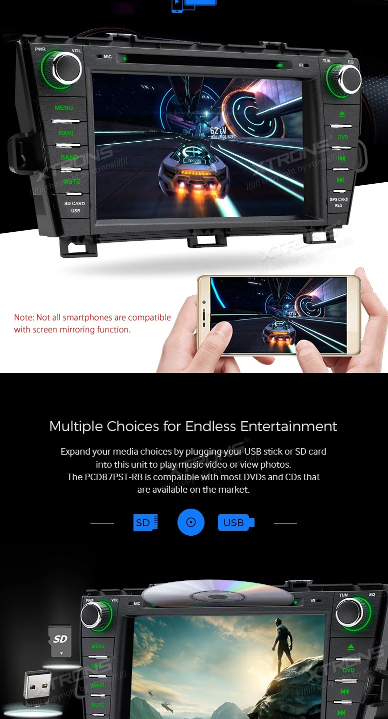 Clearance Android 7.1 Nougat OS 8" Car DVD Multimedia GPS Radio for Toyota Prius 2009-2013 (Right Hand Drive) with Full RCA Output Support 6