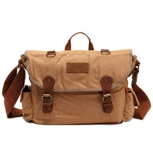 Latest Luxury Vintage Men Business Canvas Single Shoulder Messenger Bag with Top Handle for School