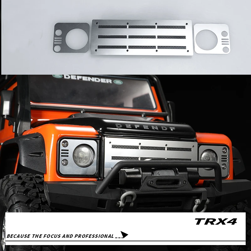 

1Set Traxxas TRX4 Front Face Mesh Stainless Steel Front Intake Grille Cooling Heat Sink for Crawler Land Rover Defender RC Cars