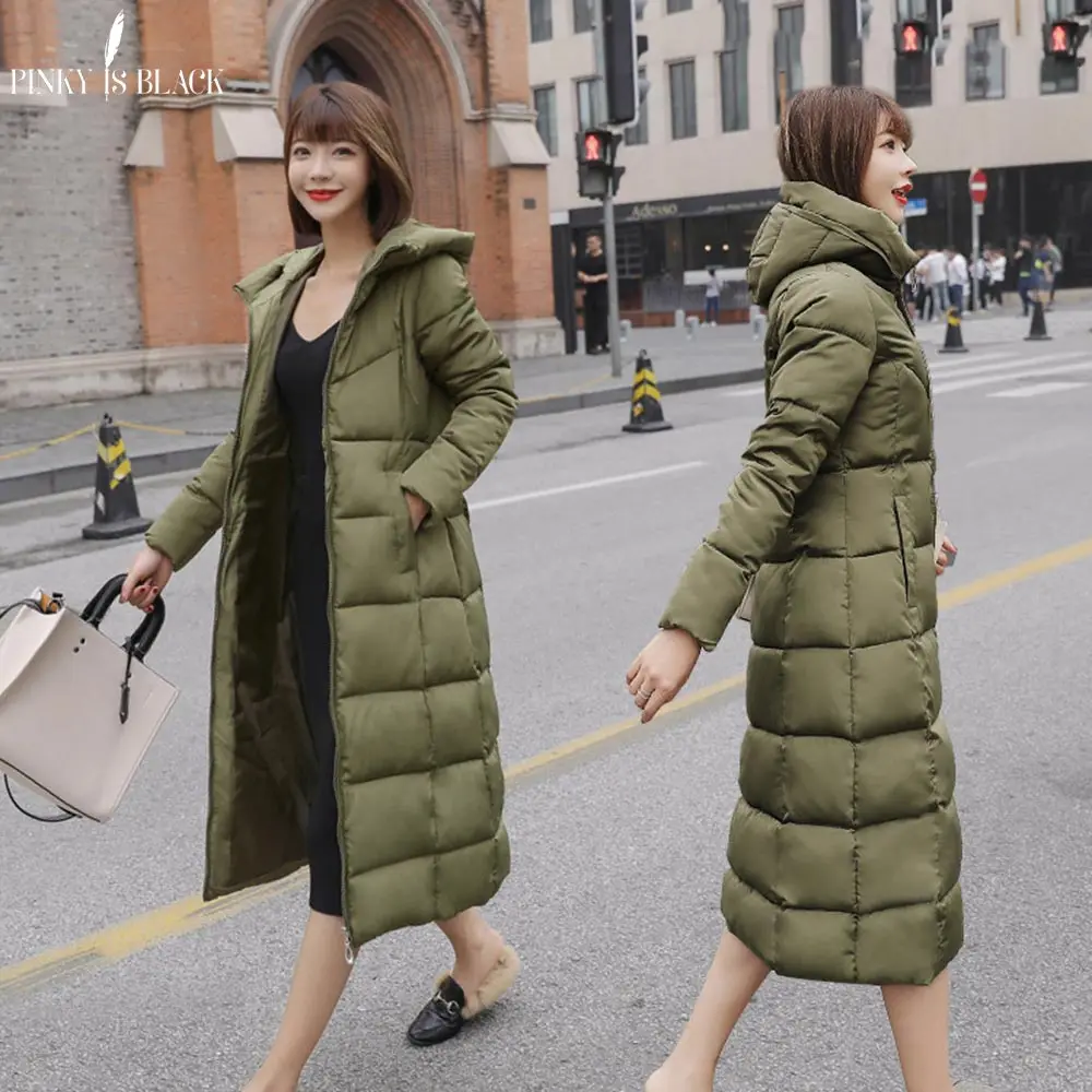 PinkyIsblack Winter Jacket Women Coat 2018 Cotton Padded Jacket Long Hooded Thicken Female Parkas Plus Size 6XL chaqueta mujer