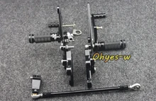 Negro trasero ajustable ajusta la motocicleta descansa pies para F4I 01-04 universal