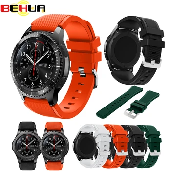 

22mm Silicone Watchband for Samsung Galaxy Watch 46mm version Soft Rubber Sport Band Strap Bracelet for Gear S3 SM-R800W Straps