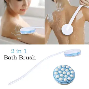 

Long Handled Shower Rubbing Brush Lotion Oil Cream Applicator Head Body Leg Back Bath Brush Scrub Massager Bath Supplies Tools