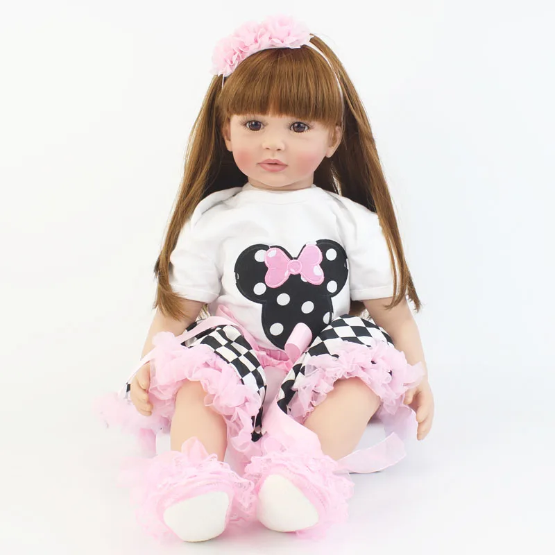 60 см оригинальная силиконовая кукла-Реборн, игрушки, виниловая принцесса, малыши, одеваются, младенцы, живые, Bebe, девочка, Bonecas, детский подарок на день рождения