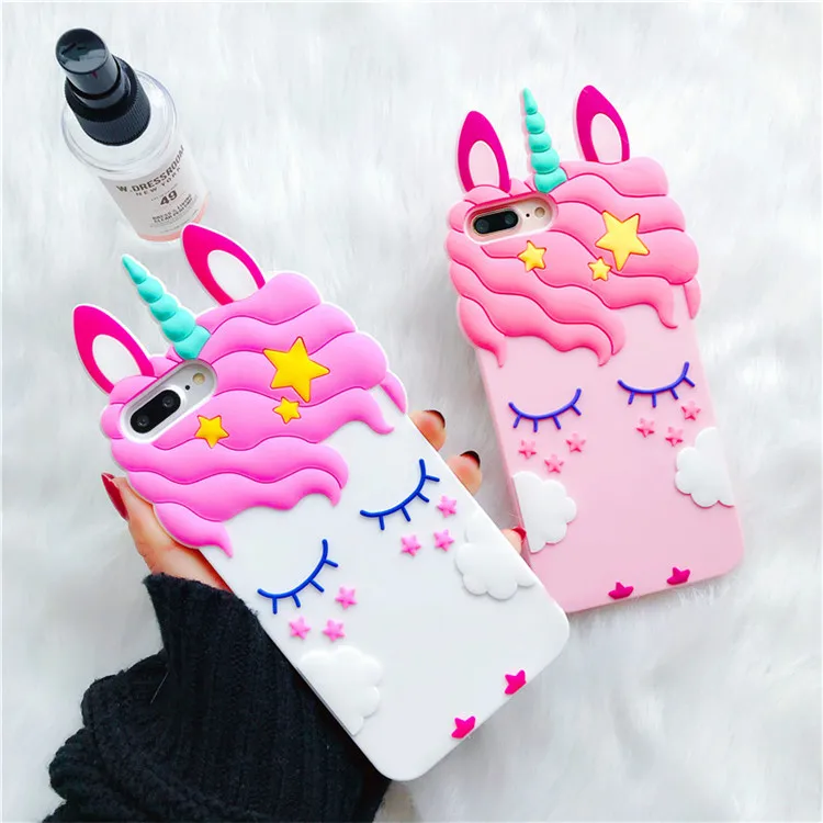 

For Huawei Honor 7A 5.45inch 3D Cherry Unicorn Silicone Back Case Cover Skin for Huawei Honor 7A 7 A DUA-L22 RU Version